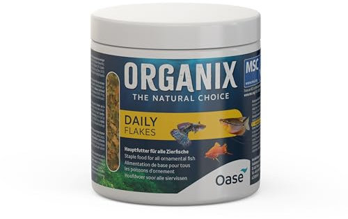 OASE ORGANIX Daily Flakes 500 ml - für die tägliche Fütterung im Gesellschaftsbecken, für farbenprächtige Aquarienfische, langsames Sinkverhalten