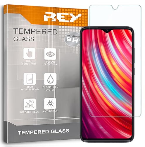 2X Protector de Pantalla para XIAOMI REDMI Note 8 Pro, Cristal Vidrio Templado Premium