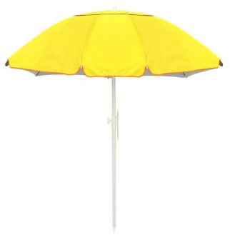 CapitanCasa Parasol de plage inclinable hauteur réglable modèle chèvre, jaune, Diametro 220