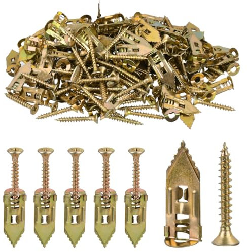 Anclajes de Pared Huecos 60Pzs OctBird Tornillos Autorroscantes Autoperforantes, Anclajes Autoperforantes para Paneles de Yeso con Tornillos, Anclajes de Pared para Placas de Yeso, 12 x 29 mm