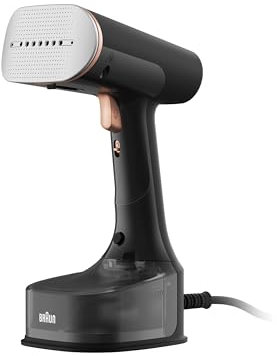 Braun QuickStyle 7 GS7077BK Dampfglätter, Dual FreeGlide 3D Technologie, FastSteam Technologie, Steamer, Dampf 35 g/min, Wassertank 250 ml, 3 m Kabellänge, in 35 Sekunden bereit, 1600W, Schwarz/Kupfer