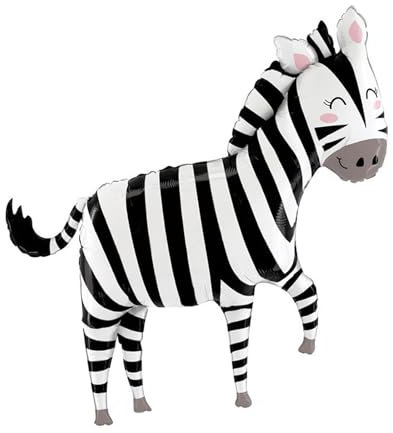 Catelves Zebra Folienballon,Luftballons Zebra Deko,Pferde Geburtstagsdeko Tiere,Waldtiere Zebra Helium Ballon Geburtstag,Dschungel Deko Geburtstag,Safari Luftballons für Kinder Geburtstag Party Deko