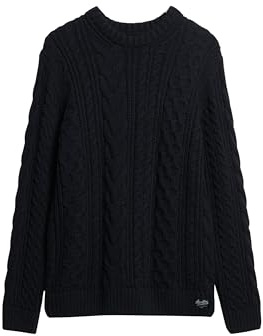 Superdry Herren Jacob Pullover mit Zopfmuster
