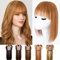 Originea Echthaar Topper Für Frauen Clip in Topper Echthaar Extensions 8x10cm Handgefertigt (30cm, 30# Hellbraun)