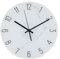 30cm große Wanduhr aus Glas Küchenuhr Marmor Optik auf Klarglas leise Glasuhr ohne Tick-Geräusche (Marble weiß grau)