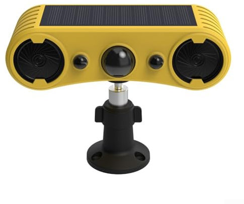 Puupaa Solar Motion Sensor Alarm, Outdoor Motion Sensor Alarm-13 Sounds Including Dog Barking&Gunshot, Say Goodbye to The Unwanted Explorers(A)