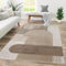 TT Home Alfombra Salón Comedor Pelo Corto Diseño Abstracto Geométrico Lazo Raya Óptica Estilo Moderno, Tamaño:160x230 cm