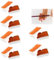 6er-Pack Kolophonium, Kolophonium Geige Kolophonium für Cello Kolophonium Bogenharz Durchsichtiges Hochwertiges Staubarm Kolophonium ideal für Streichinstrumente Inklusive Schutzetui (Set E)
