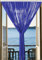 Generico Tenda Antimosche per Esterno con Telaio in PVC - Tende per Mosche in più Colori, Corda a pallini - Tenda Anti Mosche, Zanzare - Moschiera Filo a Caduta (BLU NAVY, 140X230)