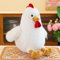 Ueiwffzo Plüsch Huhn, Plüschtier Stofftier Henne Gefüllte Huhn Küken Plüschtier Realistisch Henne Hühnchen Kuscheltier Ostern Huhn Deko (30cm,Weiß)