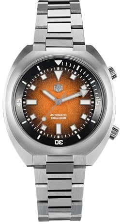 San Martin 42mm Compressor Diver Watch SN0066 Stainless Steel Stunning Gradient Dial (Gradient Orange)