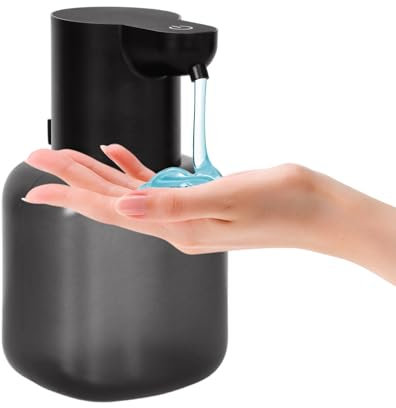 Dispenser Sapone Automatico Senza Contatto 520ml, Elettrico con Sensore, Ricaricabile USB-C, 4 Livelli Regolabili, Impermeabile IPX5 per Cucina, Bagno, Ufficio (Nero)