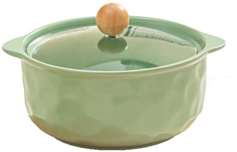 Eleeonora Keramik Suppentopf Mit Deckel,Keramiktopf Mit Doppelgriff FüR Den Haushalt,Household Stockpot,Einfach Zu Verstauen,Geeignet FüR Mikrowelle,Backofen Und SpüLmaschine