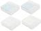 WRITWAA 4Pcs Cosmetic Eye Lens Box Assorted Color Contacts Lens Storage Container Durable Portable Design for Travel Fashionable Practical Care for Coloured Contacts