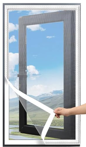 100x120cm Bianca Zanzariera Fibra di Vetro UV Rete Ultra-Resistente contro Insetti & Raggi Solari - Per Finestre a Doppio Vetro - Lavabile
