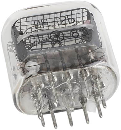 IN12 Nixie Tube Clock DIY Retro LED Lamp Glow Tube Kit mit Acrylgehäuse, USB‑Stromversorgung, Präzisem Uhrwerk und Stromausfallspeicherfunktion für Büro oder Wohnkultur ohne Röhre(B)