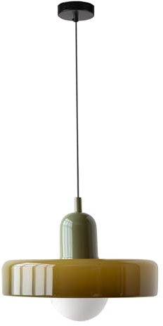Hnexsei Glas-Pendelleuchte, Einzigartige Decken-Hängeleuchte mit E27-Fassung – Zeitgenössischer Glasschirm für Kücheninsel, Esszimmer oder Schlafzimmer (Braun)