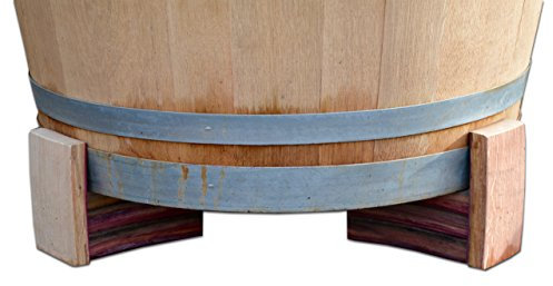 Le Dessous-de-Plat en Bois de chêne, Pieds pour tonneaux de vin - Set de 3 (3 douelle – Hauteur 9cm)