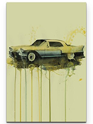 Paul Sinus Art Cadillac Eldorado 90x60cm auf Leinwand gespannt fertig zum aufhängen