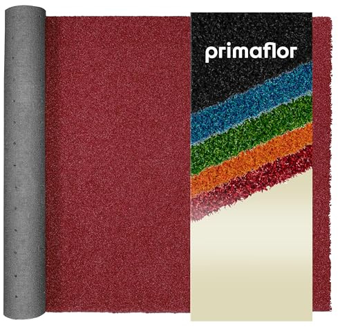 Primaflor Kunstrasen Wellness | Rot 200 x 300 cm | 2,00 m oder 4,00 m breit | 12 mm | wetterfest | robuster Rasenteppich | Outdoor-Bodenbelag für Sport und als Bootsdeckbelag