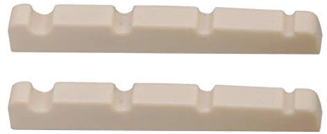 perfk 4 Saiten Messing Geschlitzte Bridge Nut/Brücke für 4- Ersatz, Beige Farbe