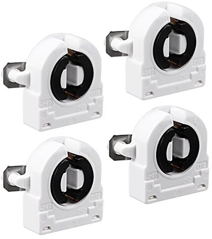 sourcing map 4 STK Leuchtstofflampe Halter 2A T8 Socket G13 Sockel Light Socket Weiß