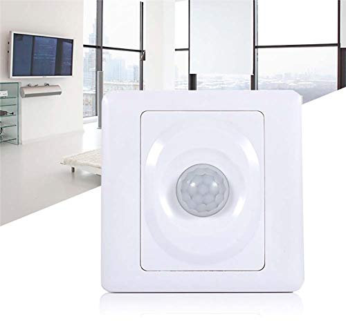Interrupteur PIR - Détecteur de mouvement - Interrupteur automatique à induction infrarouge pour détecteur de mouvement PIR - 86 x 86 x 25 mm