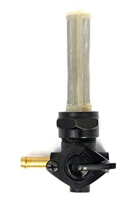 RUBINETTO BENZINA STILE OEM NERO RACCORDO SINISTRO X HARLEY BIG TWIN E SPORTSTER DAL 1976 AL 2006