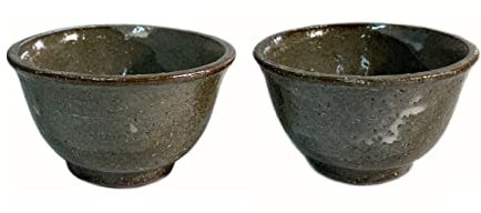 Shigaraki Ware Tsuchi no OTO Earth Color Teacup Yunomi Set of 2