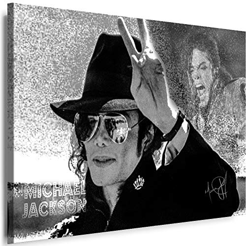 Myartstyle - Bilder Michael Jackson Band 80 x 60 cm Leinwandbild XXL - Wandbild 1 Teilig - Gerahmter Kunstdruck Musik w-s-2023-150
