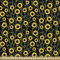 ABAKUHAUS Sommer Gewebe als Meterware, Blühende Sonnenblumen Garten, Schön Gewebten Stoff für Polster und Wohnaccessoires, 1M (148x100cm), Schwarz Gelb