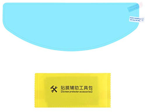 Wuli77 1 Pcs Motorcycle Helmet Anti-Fog Film,Rainproof Waterproof Motorcycle Shield Protective,Transparent Universal Helmet Visor Sticker for Full Cycling Safety Helmet