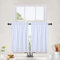 CAROMIO Tende da Cucina Impermeabili Goffrate a Strati - Corte da Caffè per Trattamenti a Mezza Finestra - Per Bagno, Camera da Letto - 2 x 30 W x 30 L, Bianco