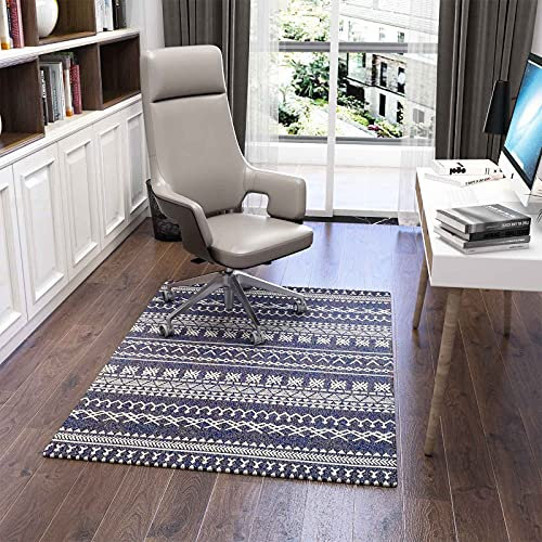 Luxury Chair Mat for Carpeted Floor, Office Chair Mat hardwood floors, 120 X 90cm Multi-Purpose Carpet Protector for Home and Office, anti-skidding and stop noise, L-Morocco
