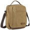 VASCHY Messenger Bag Small, Canvas wasserdicht Crossbody Umhängetasche Geldbörse für Männer und Frauen Camel