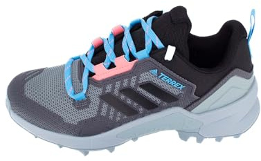 adidas Damen Terrex Swift R3 Walking Shoe, Magic Grey/Core Black/Acid Red, 40 2/3 EU