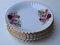 Set 06 piatti dolce 19 cm barocco filo oro 24 carati con Rosa Inglese