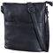 LEABAGS Leder Handtasche Damen I Premium Echtleder Umhängetasche I Damen Schultertasche I Damentasche I Tragetasche für Arbeit Uni Schule Freizeit I Größe L (31 x 23 x 6 cm) I Nappa Schwarz
