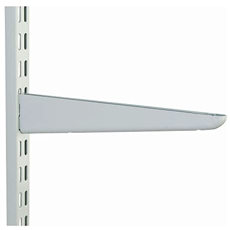 DJM Twin Slot Shelving Bracket, 170mm, 10 Pack, White | Heavy-Duty Shelf, Adjustable, Wall Mounted | for Shed, Garage, Indoor Storage Racking | Easy to Install