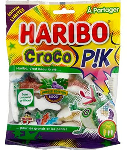 Haribo Bonbons Croco Pik au cola, cerise - Le sachet de 275g