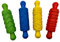 Rubber Pattern Making Rolling pins | Pack of 4 Assorted Patterns | Strong Plastic Handles