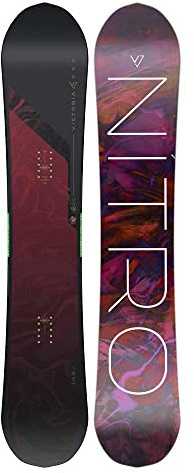 NITRO Snowboards Damen Victoria PRO ´23, Freerideboard, Directional, Trüe Camber, Mountain, leicht durch KOROYD Core Technologie