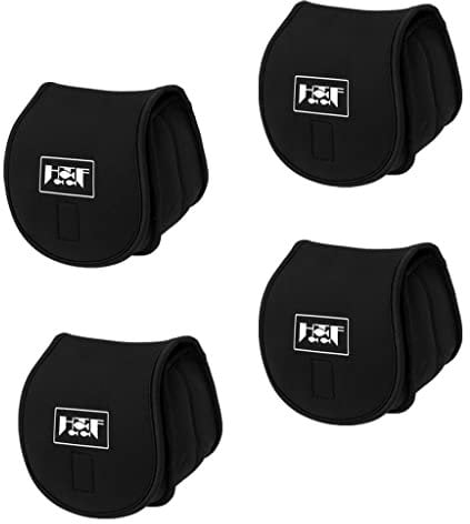 Fenteer 4X Rollentasche, Rollenschutztasche,Angelrolle Tasche, Neopren Rollenschutz,XL