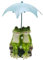 G&H Decor 33cm Frog Ornament Garden Statue - Frogs Couple on Bench Figurine - Garden Ornaments Outdoor Sculpture with Umbrella and Amazing Detail – Weather Resistant Suitable for Indoor Outdoor Use