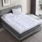 Martha Stewart Mattress Topper Twin Size, 3 Inch Feather Bed Mattress Pad, Down Mattress Topper 600 Fill Power, Cooling Mattress Topper with 100% Cotton Fabric Relieve Back Pain for Bedroom, White