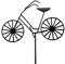 Netuno 1 Stück Deko-Fahrrad aus Metall Schwarz 37 cm Gartenstecker Blumentopf Deko Stecker Deko-Figur Deko-Objekt Metall Dekoration für Garten Terrasse Balkon Homedeko Gartendeko Metall Beetstecker