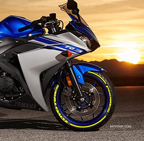 Motorrad Reifen Sticker permanente ReifenBeschriftung Motocross Reifenaufklebervoll Toyo Tires PROXES +Streifen gelb SCHNELLER Versand AUS Deutschland !!