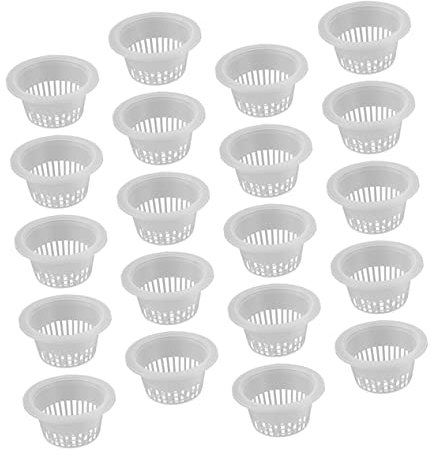 DOITOOL 20 Stück Hydrokultur Kunststoff Pflanzkörbe Gartennetz Pflanztöpfe Mit Schlitz Für Garten Gemüse Blumen Indoor Outdoor