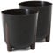 TULMERO Blumentopf matt, Pflanzkübel aus Übertopf Kunststoff Dekorativer Topf für, groß und klein Pflanzen, 2er-Set blumenkübel, blumenkübel kräutertopf, (2 Pack) Schwarz, ø 34 cm