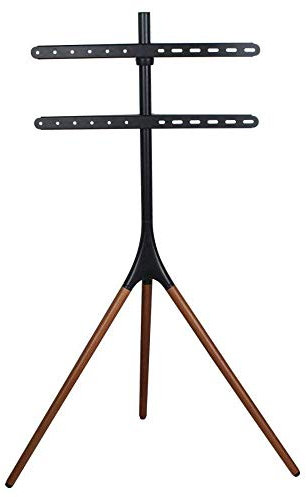 GGZONE Étagère De Plancher De Télévision Flottante en Acier Inoxydable pour Téléviseurs De 65 À 98 Pouces, Base De Support De Plancher De Télévision Noire sur roulettes Jusqu'à 240 Kg De Hauteur